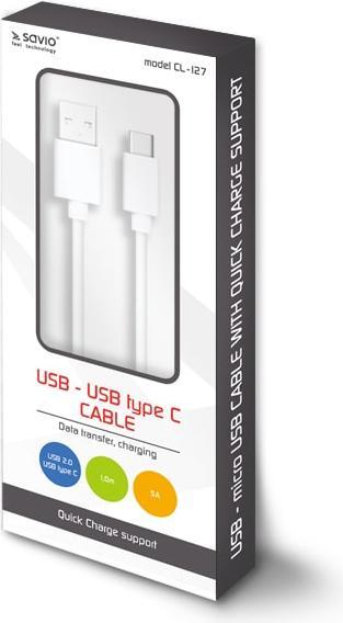 Image du produit Savio CL-127 Câble USB 2.0 Mini-USB B Micro-USB B (1 m, USB 2.0)