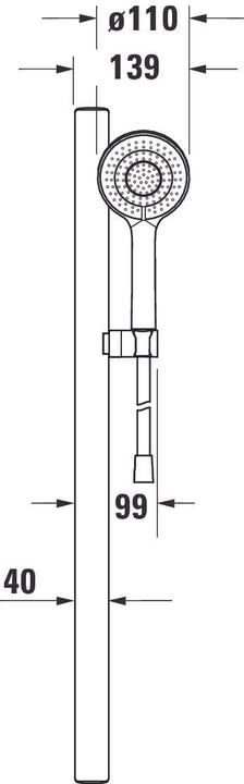 Actual product image Duravit Showers and accessories Shower set 800, 3jet chrome, high-gloss white (3 Beam types)