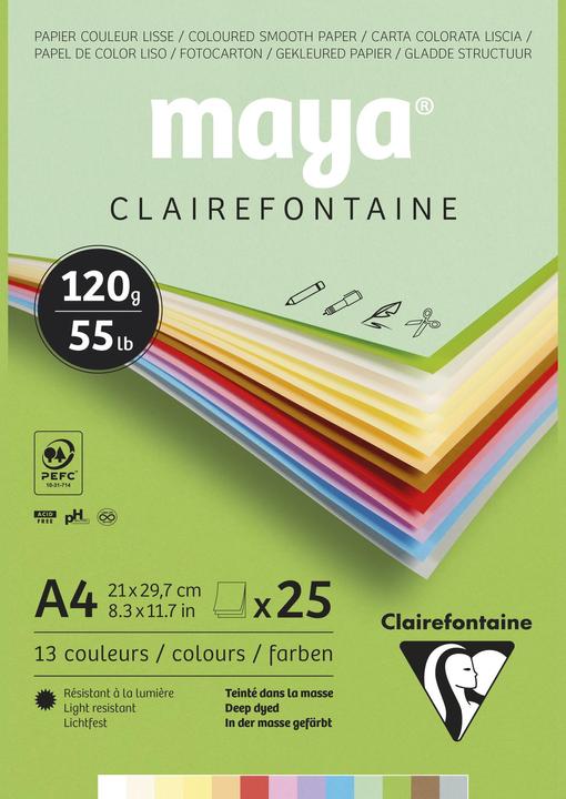 Produktbild Clairefontaine Farbige Zeichnung (120 g/m², 1 x)