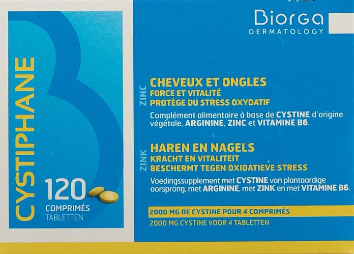 Nutritional values and ingredients Cystiphane Haar und Nägel (120 Piece, Pills, 115 g)