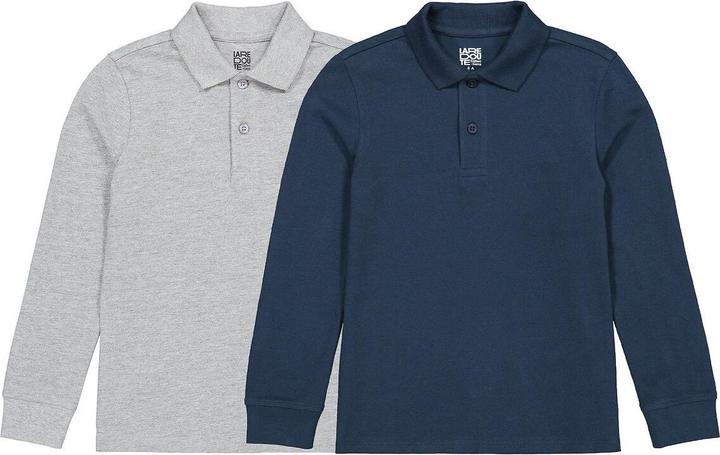 Produktbild La Redoute Collections 2er-Pack langärmelige Poloshirts (140)