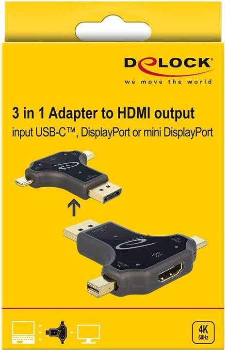 Immagine prodotto Delock Adattatore per monitor DP miniDP USB-C (HDMI, 15.70 cm)