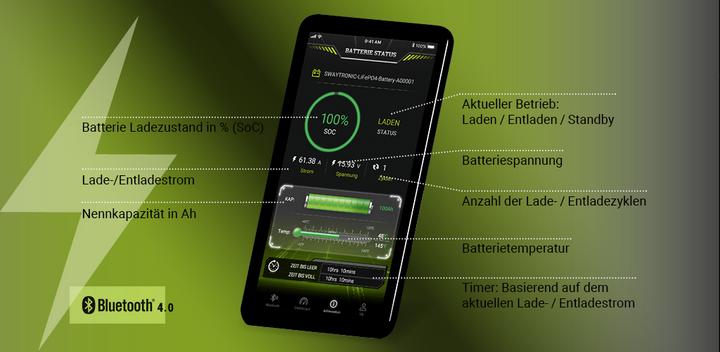 Image du produit Swaytronic Batterie d'accumulateurs LiFePO4 12.8V 95Ah (12.80 V, 95 Ah)