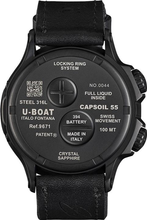 Produktbild U-Boat 9671 Capsoil Doppioempo DLC GMT (Sportuhr, 55 mm)
