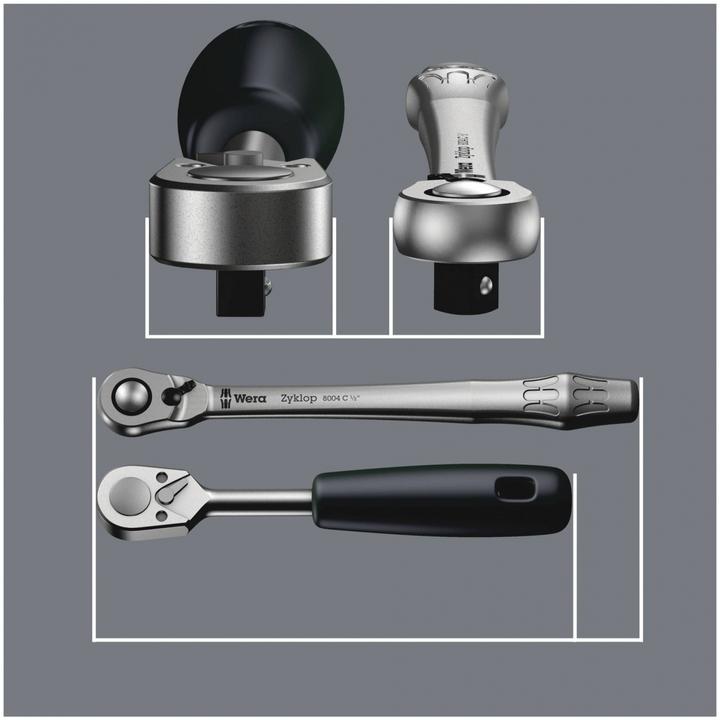 Produktbild Wera 8100 SA 11 Zyklop Metal-Knarrensatz (1/4")