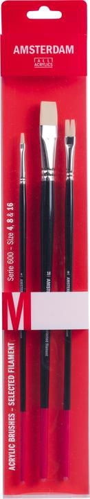 Talens Amsterdam Acryl Pinselset Series 600, M (Nr. 4-8-16) (16 mm)