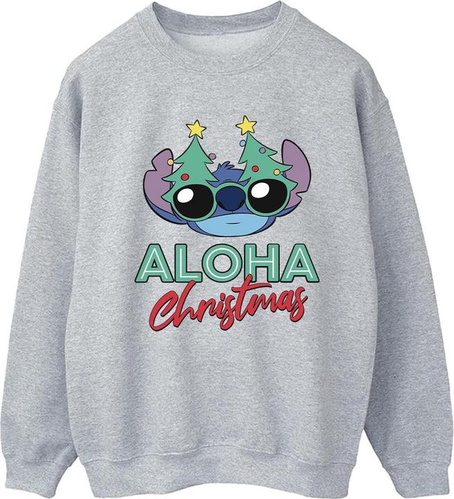 Disney Lilo And Stitch Christmas Tree Shades Sweatshirt (L)