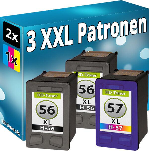 Produktbild Druckfuxx 3 TINTE PATRONEN für HP 56 57 XL PHOTOSMART 7450 7550 7660 7760 7960 C