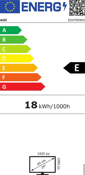 Etichetta energetica AOC E2470swh (1920 x 1080 pixel, 24")