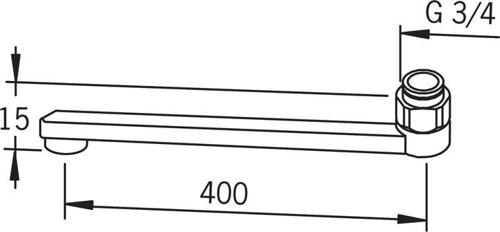 Produktbild Oras D-Tud 400mm - Fork.