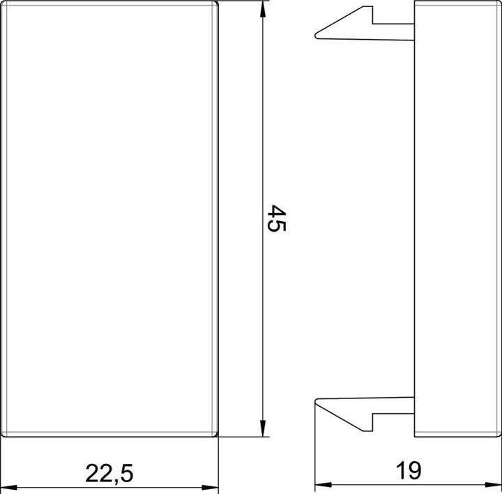 Image du produit OBO Bettermann Couvercle aveugle 1/2 module 45x22,5mm, 6117415