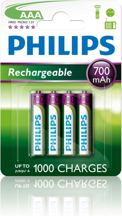 Produktbild Philips Rechargeable (4 Stk., AAA, 700 mAh)