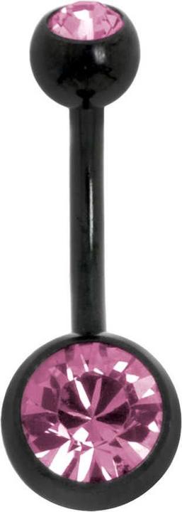 Produktbild Bijouteria Bauchpiercing (Kristall, PVD Beschichtung (schwarz), Titan)