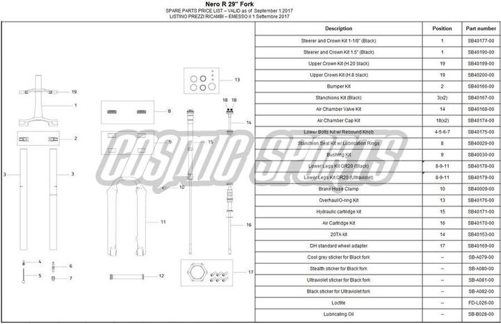 Actual product image Formula Upper Crown Kit, 56mm Offset, H.20, Nero C/R, back