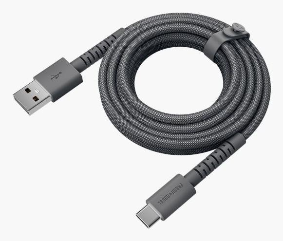 Produktbild Fresh'N Rebel Fresh 'n Rebel USB-A zu USB-C silicon geflochtenes Kabel "FlexWave" 70cm, Storm Grey (0.70 m, 18 W)