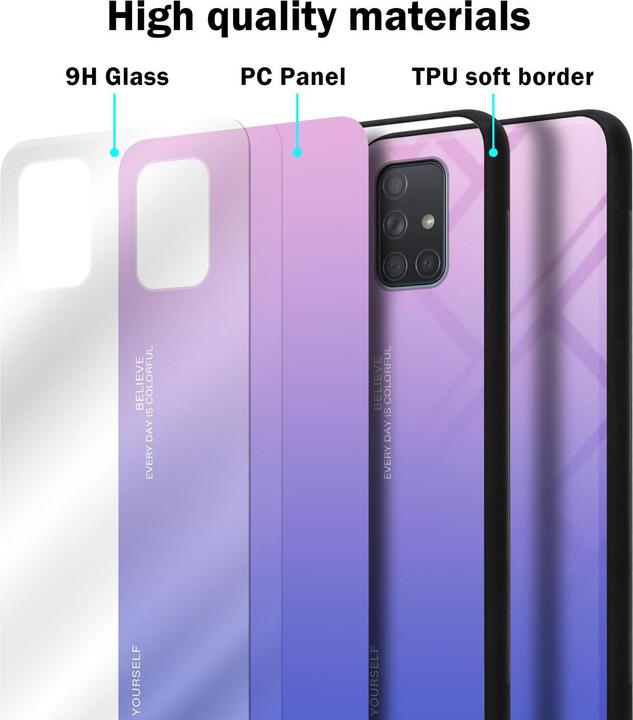 Immagine prodotto Cadorabo Copertura in vetro TPU 2 colori (Samsung Galaxy A71)