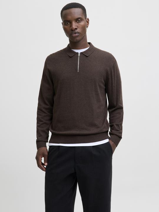 Actual product image Jack & Jones Jjeemil Knit Polo Half Zip Ls Noos (XL)