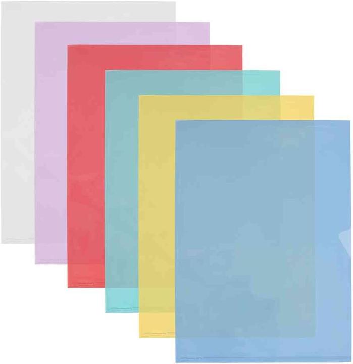 Produktbild Elba Sichthüllen DIN A4 Fard'Liss, PVC 0,18 mm, blau oben und rechts offen, 2 seitliche Greiflöcher (10 x)