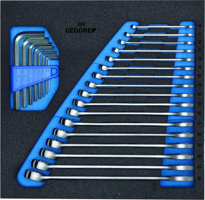Immagine prodotto Gedore 1500 CT2-7 Set di chiavi combinate con modulo strumenti di controllo (19 mm, 10 mm, 15 mm, 7 mm, 8 mm)