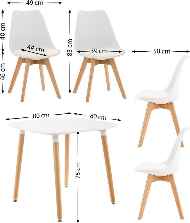 Produktbild Swisshandel24 Essgruppe Liborg, weiss