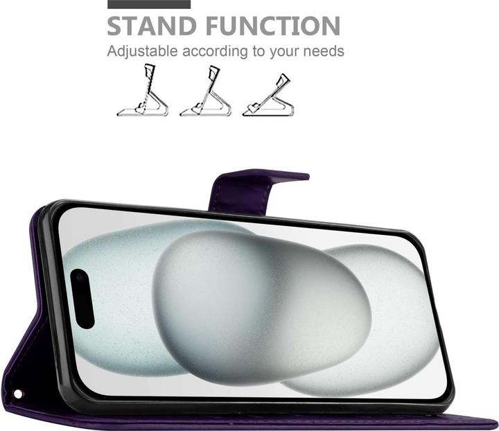 Actual product image Cadorabo Case for Xiaomi RedMi 9A / RedMi 9AT Flower Book (Xiaomi Redmi 9A, Xiaomi Redmi 9AT)