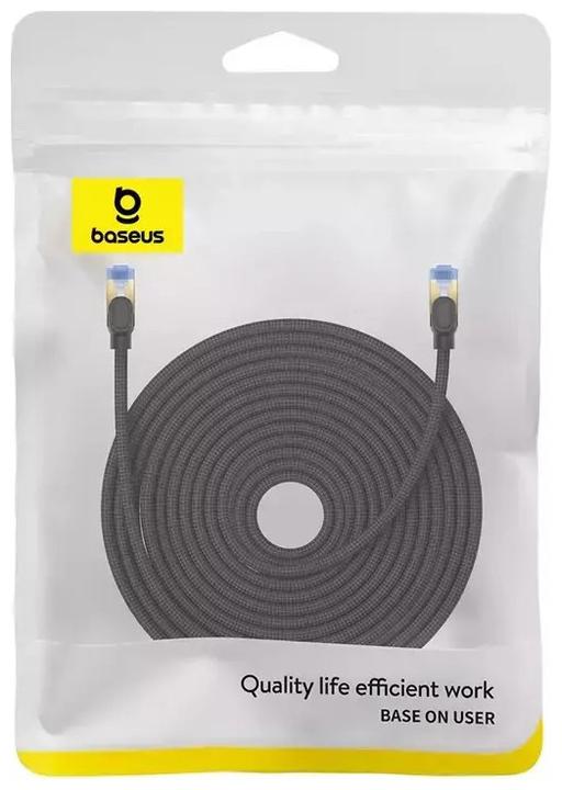 Immagine prodotto Baseus Cavo di rete intrecciato cat.7 Ethernet RJ45, 10Gbps, 25m (nero) (CAT7, 25 m)