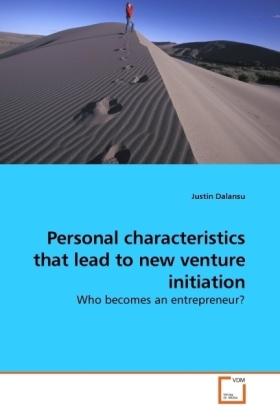 Produktbild Personal characteristics that lead to new venture initiation (Justin Dalansu, 2010)