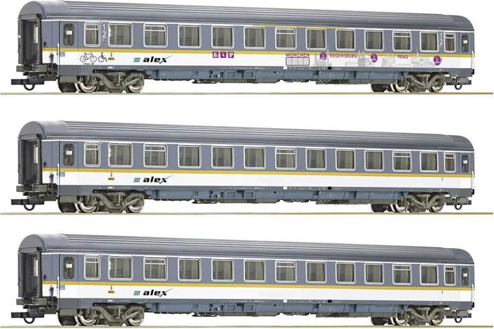 Produktbild Roco 74018 H0 3er-Set Eurofima-Wagen alex der Länderbahn (Spur H0)