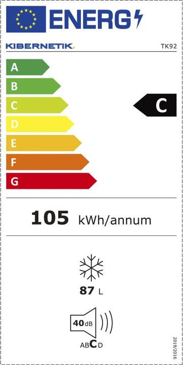Energy Label Kibernetik Fsp Eco (Stand-alone, 87 l)