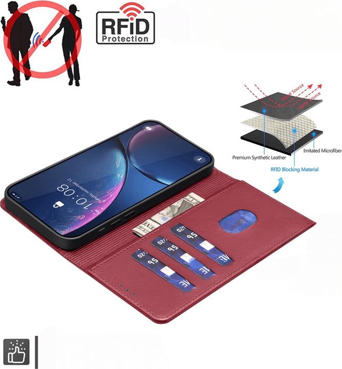Image du produit Binfen Color Google Pixel 9a - BINFEN Leder Etui Hülle mit RFID Blocker (Google Pixel 9a)