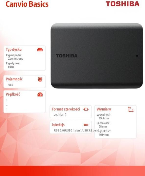 Image du produit Toshiba Canvio Basics (4 To)