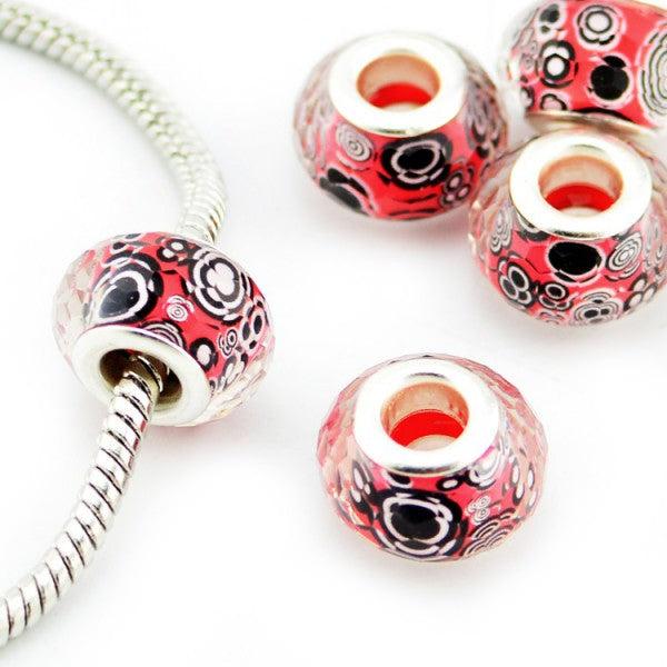 Hermex Bead Perle versilbert 925 - Silbrig Rosa (925er Silber, Acrylglas)