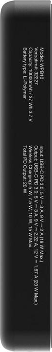 Produktbild Verbatim Charge 'n' Go Essentials Power Bank Magnetic Wireless 10000mAh Black (10000 mAh, 20 W, 37 Wh)
