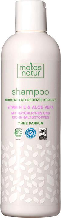 Matas Shampoo für trockene und gereizte Kopfhaut mit Bio-Aloe Vera und Vitamin E (400 ml, Flüssiges Shampoo)