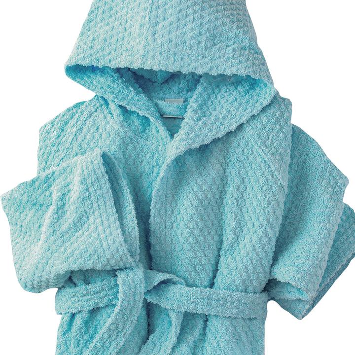Produktbild Swiss Natura Bademantel mit Wabendesign, unisex, Wassergrün, M (M)