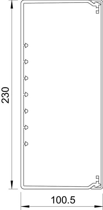 Produktbild OBO Bettermann OBO Wandund Deckenkanal WDK cremeweiss (Kabeldurchlass, 200 cm)