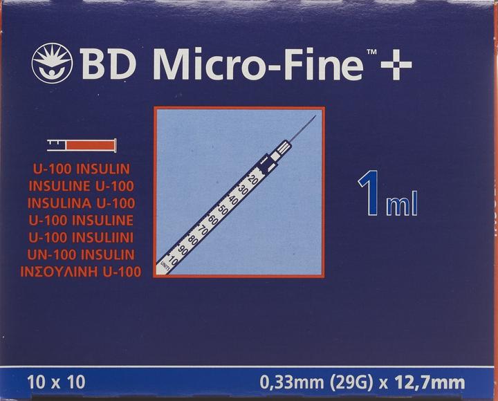 Produktbild BD + U100 Insulin Spritzen 12.7 x 0.33 mm (Insulinspritze)