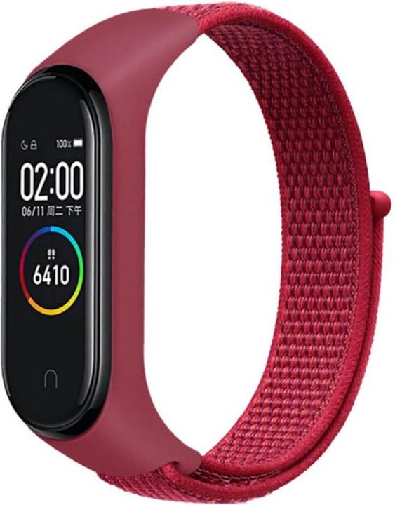 Cover-Discount Xiaomi Mi Band - Nylon Armband Klettverschluss rot (Nylon)
