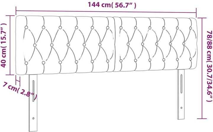 Actual product image VidaXL Naoma (144 x 7 x 88 cm)