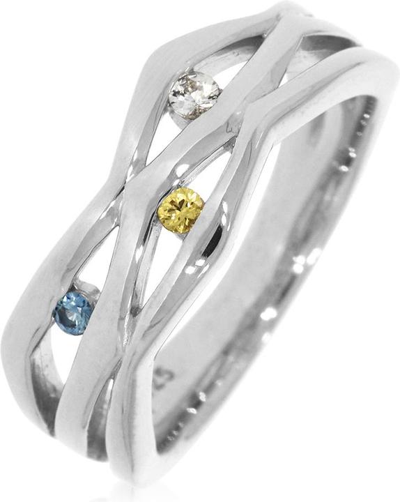 Xen Ring mit multicolor Saphire (52, 925 Silber)
