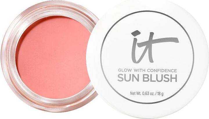 Actual product image It Cosmetics Glow with Confidence Sun Cream Blush Blendable Buildable Blush Bronzer for a Pop of Sun (Sunlit 10, Highlighter, 17.86 g)