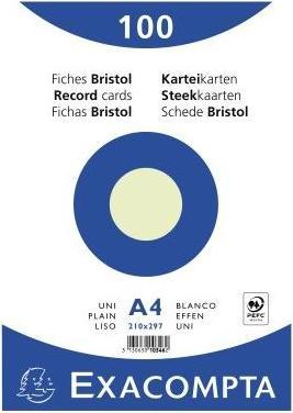 Exacompta Karteikarten (210 x 297 mm, 205 g/m², 100 x)