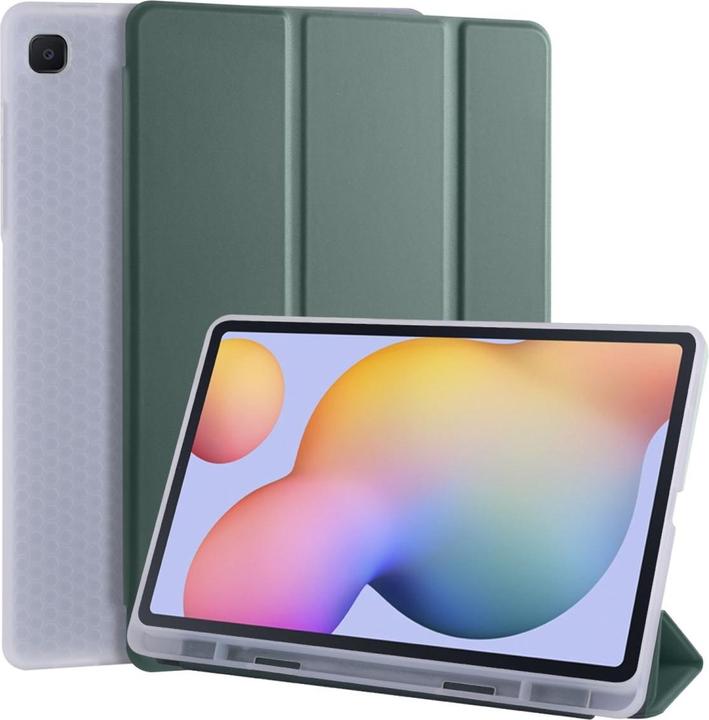 König Design Schutz Tablet Hülle für Samsung Galaxy Tab S6 Lite Case Cover Tasche Etuis Grün (Galaxy Tab S6 Lite)
