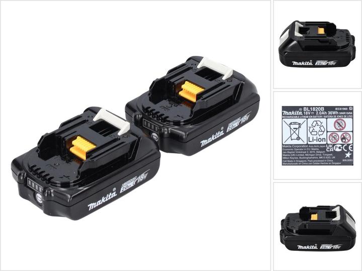Produktbild Makita Akku Power Set 18 V mit 2x BL 1820 B Akku 2,0 Ah ( 2x 197254-9 ) (18 V)