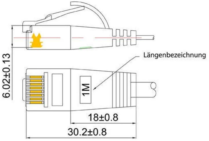 Actual product image Wirewin Network cable (U/UTP, CAT6, 0.15 m)