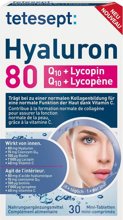 Tetesept Hyaluron 80 (30 Stück, Tabletten, 19 g)