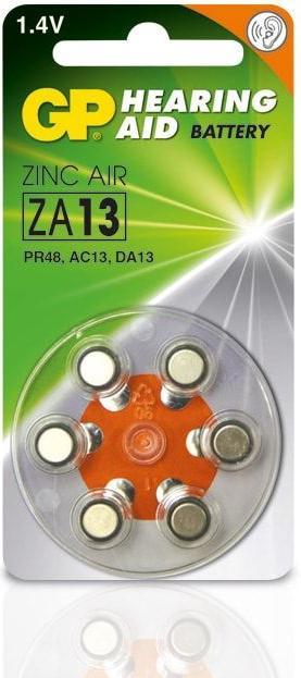 Actual product image GP Batteries GP Knopfzelle ZA13, 1.4V, 6 Stk. (6 pcs., PR48, 290 mAh)