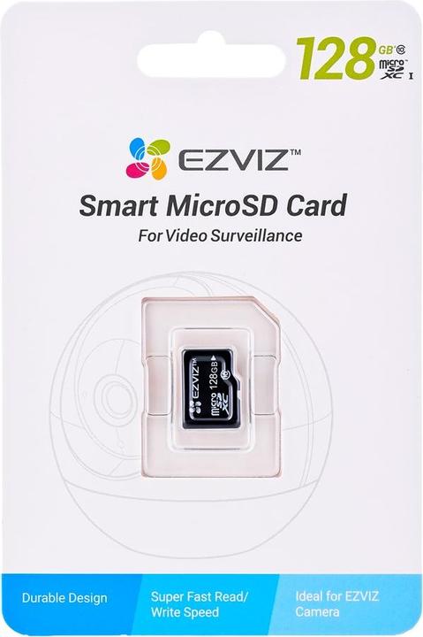 Image du produit EZVIZ Carte Micro SD 128Gb (128 Go, microSDXC, U3, UHS-I)