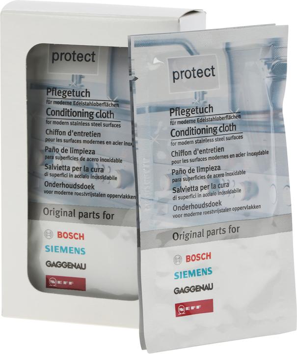 Actual product image Siemens Stainless steel care wipes (5 pcs.)