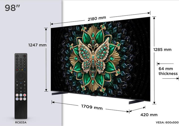 Produktbild TCL 98C6K (98", Mini-LED, UHD, 2025)